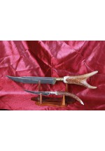 SBH4078 - Orjinal Geyik Boynuzu Saplı Hediyelik Sürmene Bıçağı