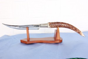 SBH4081 - Orjinal Geyik Boynuzu Saplı Hediyelik Sürmene Bıçağı
