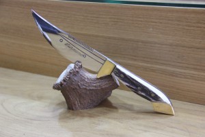 SBH4083 - Orjinal Geyik Boynuzu Saplı Avcı Bıçağı