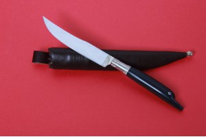 SBH4059 - Sürmene elyapımı yunusbaşlı manda boynuzun av bıçağı.