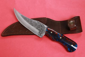 SBH4125 - Sürmene elyapımı gravur işlemeli av bıçakları